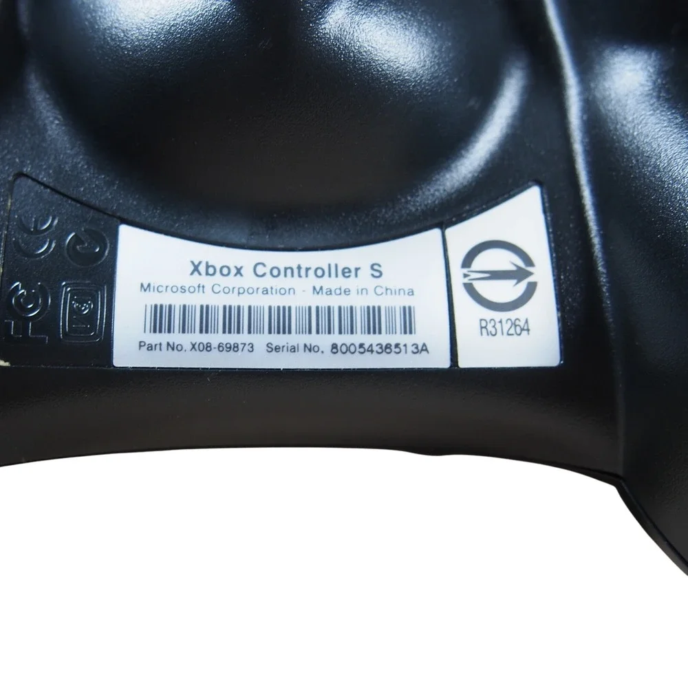 Original Xbox OEM S Type Black‎ Controller w/ Break Away Cable Fully Tested EUC
